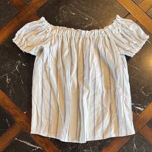 Vero Moda Blue and White Striped Blouse
